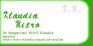 klaudia mitro business card
