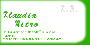 klaudia mitro business card